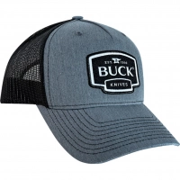 Бейсболка Buck Gray Logo Patch Cap, серо-черная купить в Екатеринбурге