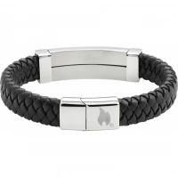 Браслет Zippo Steel Bar Braided Leather Bracelet (20 см) купить в Екатеринбурге