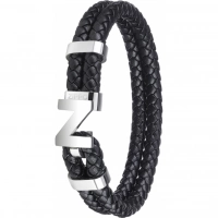 Браслет Zippo Steel Braided Leather Bracelet (20 см) купить в Екатеринбурге