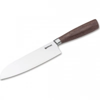 Кухонный нож Boker Core Santoku, сталь X50CrMoV15, рукоять орех купить в Екатеринбурге