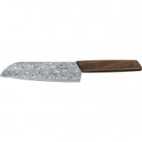 Кухонный нож Victorinox SANTOKU Limited, сталь дамаск, 17 см, рукоять орех, подарочная упаковка купить в Екатеринбурге