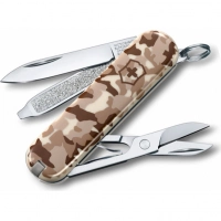 Нож перочинный Victorinox CLASSIC, сталь X55CrMo14, рукоять Cellidor®, песочный камуфляж купить в Екатеринбурге