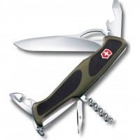 Нож перочинный Victorinox RangerGrip 61 0.9553.MC4 130мм 11 функций чёрно-зеленый купить в Екатеринбурге