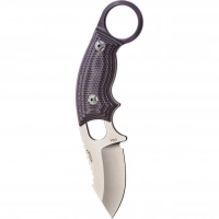 Нож с фиксированным клинком Hogue EX-F03, сталь 154CM Stone-Tumbled Clip Point, рукоять стеклотекстолит G-Mascus® — Purple 5.7 см. купить в Екатеринбурге