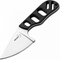 Нож с фиксированным клинком шейный Chad Los Banos Design SFB Neck, Boker Plus 02BO321, сталь 440C Satin, рукоять стеклотекстолит G10 купить в Екатеринбурге