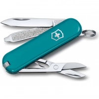 Нож Victorinox Classic SD Colors, Mountain Lake (0.6223.23G) бирюзовый, 7 функций 58мм купить в Екатеринбурге