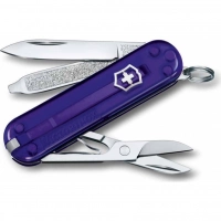 Нож Victorinox Classic SD Colors, Persian Indigo (0.6223.T29G) фиолетовый полупрозрачный, 7 функций 58мм купить в Екатеринбурге