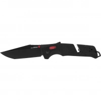 Полуавтоматический складной нож Trident Mk3 Black-Red Tanto, сталь D2, рукоять GRN купить в Екатеринбурге